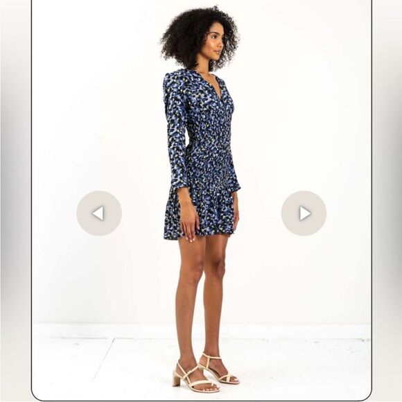 Baum Und Pferdgarten Armona cheetah garden mini dress long sleeve 34 small s - Picture 2 of 9